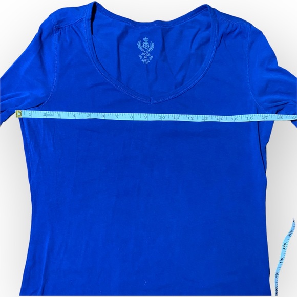 2 for $20 Jacob Blue Long Sleeve Stretch Cotton T-shirt Size Large - Picture 6 of 9